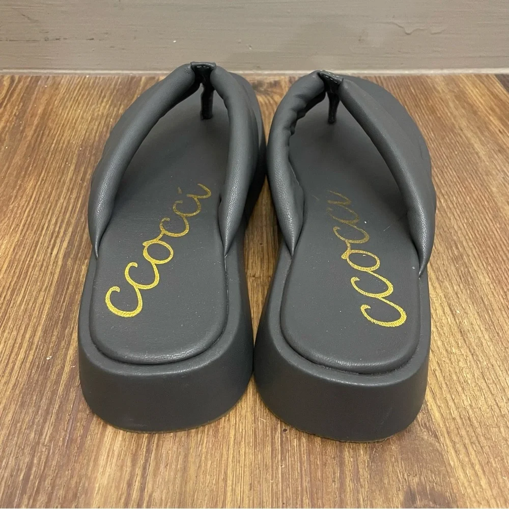 CCOCCI Gray Bonnie‎ Chunky Platform Sandal Gray Size 8